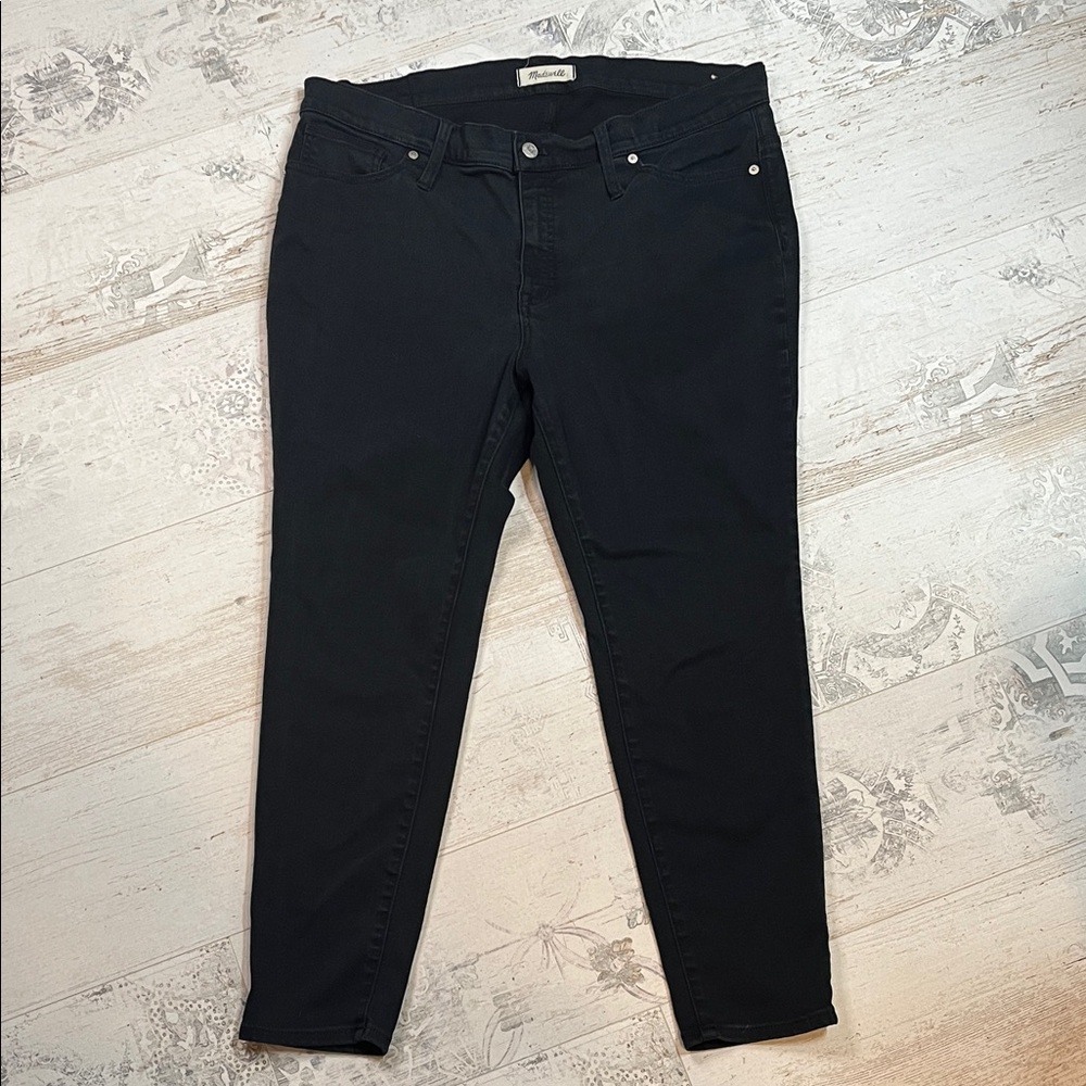 Madewell 9” High Rise Skinny Black Jeans Size 34 Petite